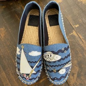 Tory Burch Sailboat & Fish Seaside Espadrilles.